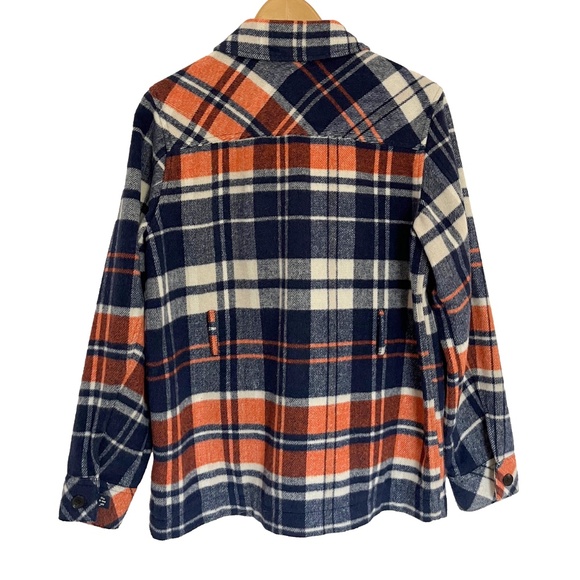 Wool Blend Check Belted Plaid Overshirt - Picture 4 of 8